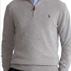 Polo Golf 100% Cashmere 3/4 Zip Sweater